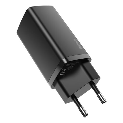 Baseus wall charger GaN2 Lite PD 65W 1x USB-C 1x USB black - Image 3