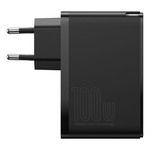 Baseus wall charger GaN2 Pro PD 100W 2x USB-C 2x USB black - Image 2