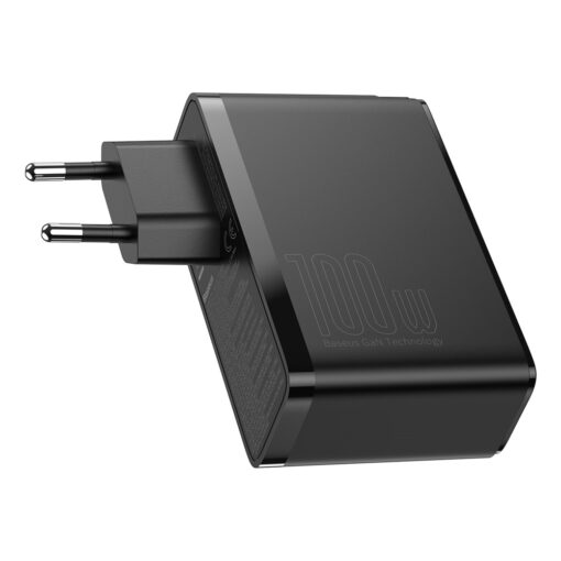 Baseus wall charger GaN2 Pro PD 100W 2x USB-C 2x USB black - Image 4