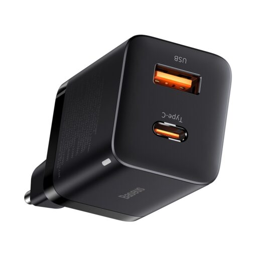 Baseus wall charger Super Si PD 30W 1x USB-C 1x USB black - Image 4