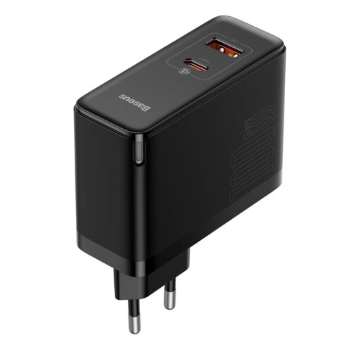 Baseus wall charger GaN5 Pro PD 100W 1x USB-C 1x USB black + USB-C - USB-C - Image 5