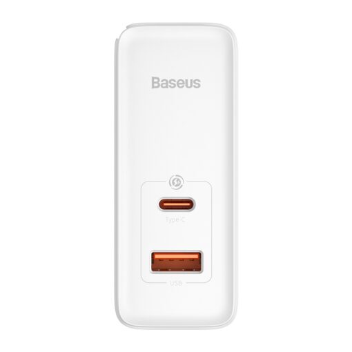 Baseus wall charger GaN5 Pro PD 100W 1x USB-C 1x USB white+ USB-C - USB-C - Image 6