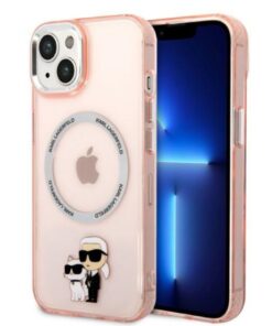 Karl Lagerfeld case for iPhone 14 6,1" KLHMP14SHNKCIP pink hardcase Magsafe IML NFT K&C