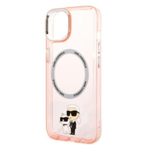 Karl Lagerfeld case for iPhone 14 6,1" KLHMP14SHNKCIP pink hardcase Magsafe IML NFT K&C - Image 3