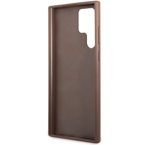 Guess case for Samsung Galaxy S23 Ultra GUHCS23LG4GFBR brown hard case 4G Metal Gold Logo - Image 3