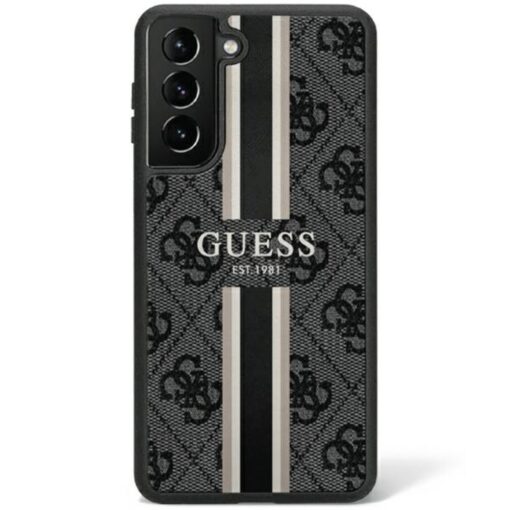 Guess case for Samsung Galaxy S23 Ultra GUHCS23LP4RPSK black hardcase 4G Printed Stripe