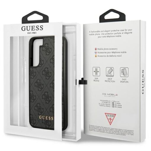 Guess case for Samsung Galaxy S23 Plus GUHCS23MG4GFGR grey hardcase 4G Metal Gold Logo - Image 4