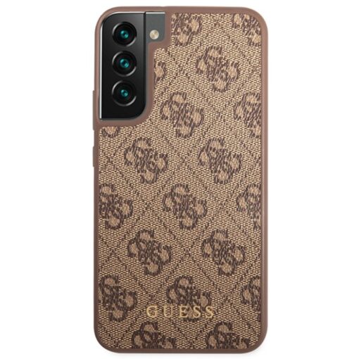 Guess case for Samsung Galaxy S23 GUHCS23SG4GFBR brown hardcase 4G Metal Gold Logo - Image 2