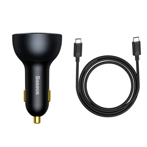 Baseus car charger QC 5 PD 160W 1x USB 2x USB-C black + cable USB-C - USB-C - Image 6