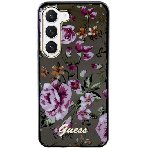 Guess case for Samsung Galaxy S23 Plus GUHCS23MHCFWSK black HC IML Flower - Image 2