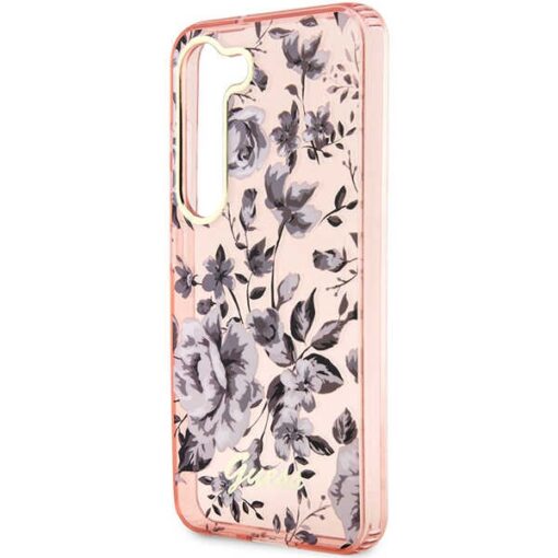 Guess case for Samsung Galaxy S23 Ultra GUHCS23LHCFWSP pink HC IML Flower - Image 5