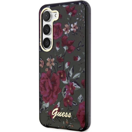 Guess case for Samsung Galaxy S23 GUHCS23SHCFWSA khaki HC IML Flower - Image 2