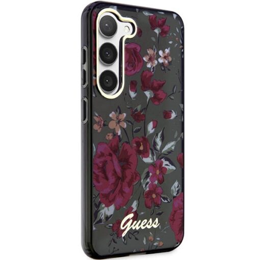 Guess case for Samsung Galaxy S23 GUHCS23SHCFWSA khaki HC IML Flower - Image 4