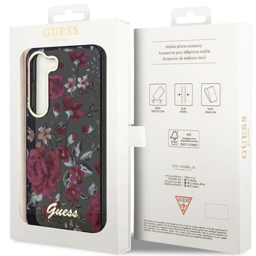 Guess case for Samsung Galaxy S23 GUHCS23SHCFWSA khaki HC IML Flower - Image 8