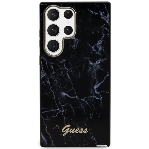 Guess case for Samsung Galaxy S23 Ultra GUHCS23LPCUMAK black HC PU/TPU Marble - Image 3