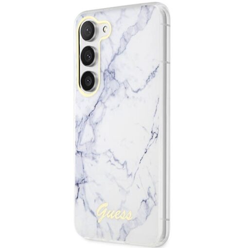 Guess case for Samsung Galaxy S23 GUHCS23SPCUMAH white HC PU/TPU Marble - Image 2