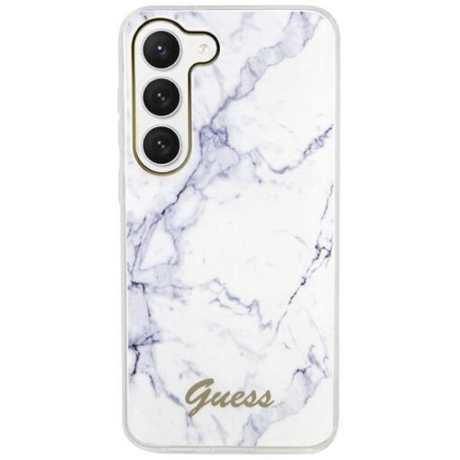 Guess case for Samsung Galaxy S23 GUHCS23SPCUMAH white HC PU/TPU Marble - Image 3