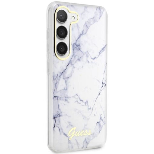 Guess case for Samsung Galaxy S23 GUHCS23SPCUMAH white HC PU/TPU Marble - Image 4