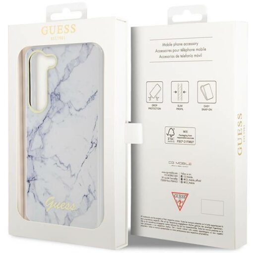 Guess case for Samsung Galaxy S23 GUHCS23SPCUMAH white HC PU/TPU Marble - Image 8