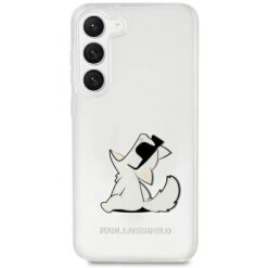 Karl Lagerfeld case for Samsung Galaxy S23 Plus KLHCS23MCFNRC transparent HC PC/TPU Choupette Eat