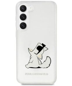 Karl Lagerfeld case for Samsung Galaxy S23 Plus KLHCS23MCFNRC transparent HC PC/TPU Choupette Eat