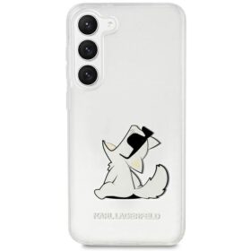 Karl Lagerfeld case for Samsung Galaxy S23 Plus KLHCS23MCFNRC transparent HC PC/TPU Choupette Eat