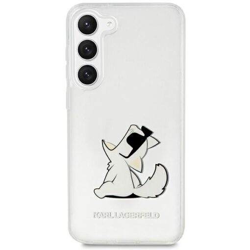 Karl Lagerfeld case for Samsung Galaxy S23 Plus KLHCS23MCFNRC transparent HC PC/TPU Choupette Eat