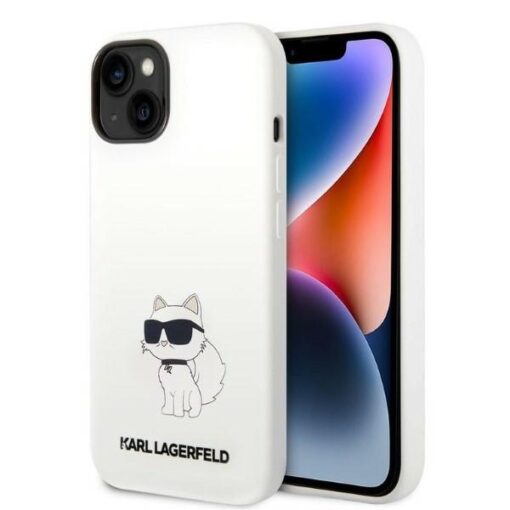 Karl Lagerfeld case for iPhone 14 Pro Max 6,7" KLHCP14XSNCHBCH white HC Silicone NFT Choupette