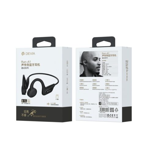 Devia Bluetooth earphones Kintone Run-A1 with bone conduction black - Image 6