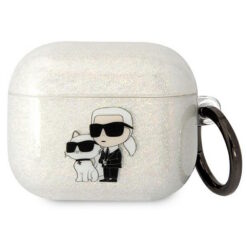Karl Lagerfeld case for Airpods 3 KLA3HNKCTGT transparent Gliter Karl&Choupette