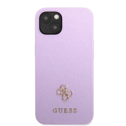 Guess case for iPhone 13 6,1" GUHCP13MPS4MU purple hardcase Saffiano 4G Small Metal Logo - Image 2