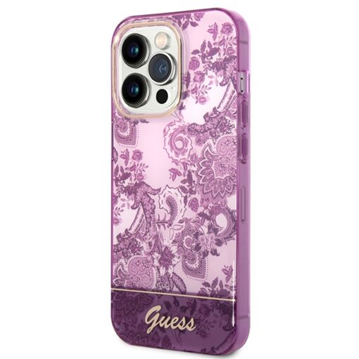 Guess case for iPhone 14 Pro Max 6,7" GUHCP14XHGPLHF fuchsia hardcase Porcelain Collection - Image 2