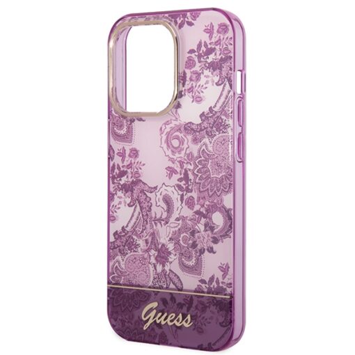 Guess case for iPhone 14 Pro Max 6,7" GUHCP14XHGPLHF fuchsia hardcase Porcelain Collection - Image 3