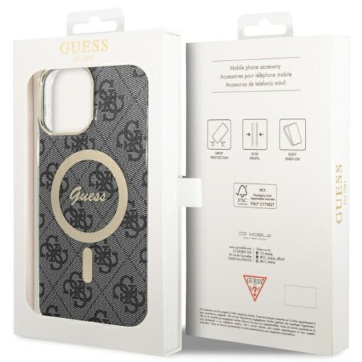 Guess case for iPhone 13 Pro Max 6,7" GUHMP13XH4STK black hardcase Magsafe IML 4G - Image 8