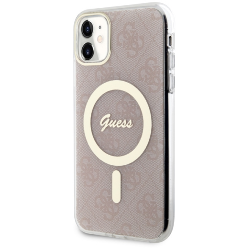 Guess case for iPhone 11 GUHMN61H4STP pink hardcase Magsafe IML 4G - Image 2