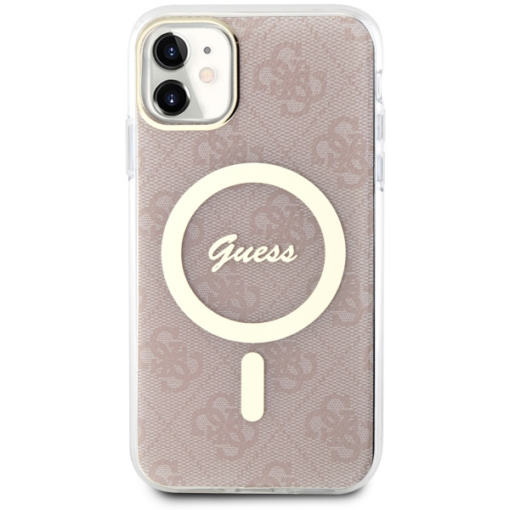 Guess case for iPhone 11 GUHMN61H4STP pink hardcase Magsafe IML 4G - Image 3