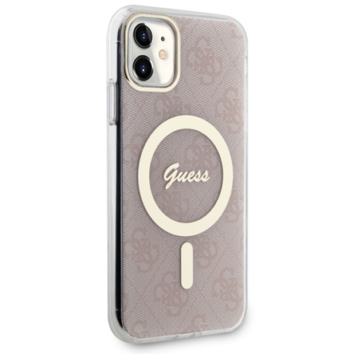 Guess case for iPhone 11 GUHMN61H4STP pink hardcase Magsafe IML 4G - Image 4