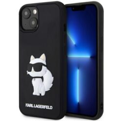Karl Lagerfeld case for iPhone 14 6,1" KLHCP14S3DRKHNK black hardcase 3D Rubber Choupette NFT
