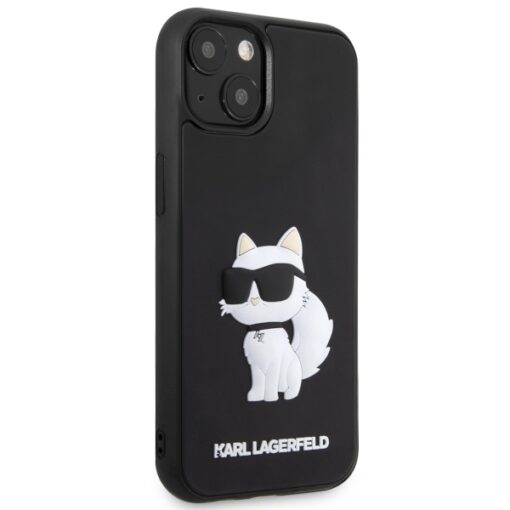 Karl Lagerfeld case for iPhone 14 6,1" KLHCP14S3DRKHNK black hardcase 3D Rubber Choupette NFT - Image 4