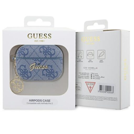 Guess case for AirPods Pro 2 GUAP2G4GSMB blue PU 4G - Image 4