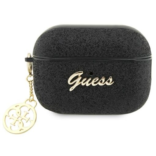 Guess case for AirPods Pro 2 GUAP2GLGSHK black PU Glitter Flake 4G