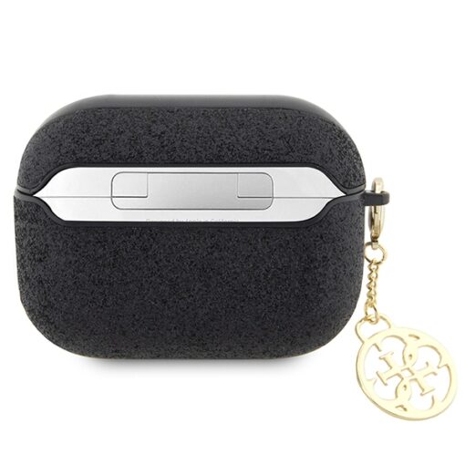 Guess case for AirPods Pro 2 GUAP2GLGSHK black PU Glitter Flake 4G - Image 2