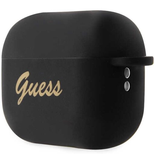 Guess case for AirPods Pro 2 GUAP2LSCHSK black Silicone Heart Charm - Image 3