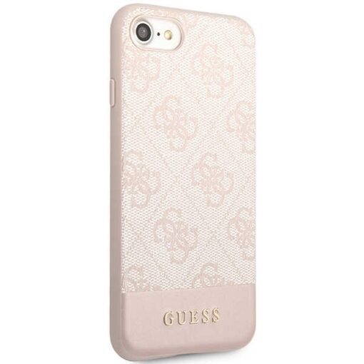 Guess case for iPhone 7 / 8 / SE GUHCI8G4GLPI pink HC PC/TPU 4G PU Bottom Stripe - Image 4