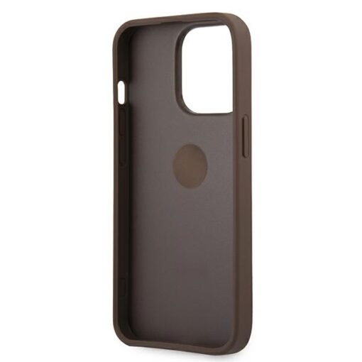 Guess case for iPhone 13 Pro 6,1" GUHCP13L4GMRBR brown HC PU 4G Ring - Image 7