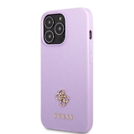 Guess case for iPhone 13 / 13 Pro 6,1" GUHCP13LPS4MU purple hardcase Saffiano 4G Small Metal Logo - Image 2