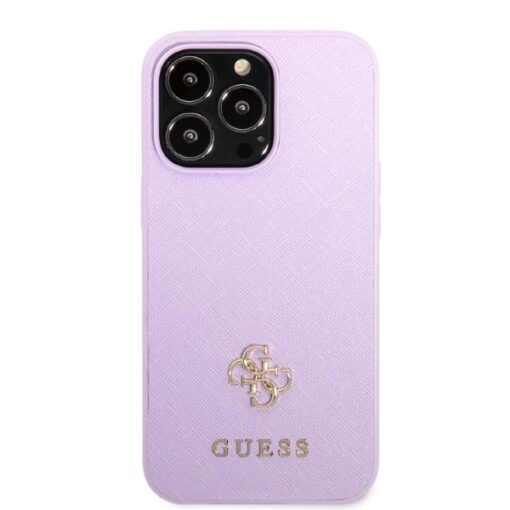 Guess case for iPhone 13 / 13 Pro 6,1" GUHCP13LPS4MU purple hardcase Saffiano 4G Small Metal Logo - Image 3