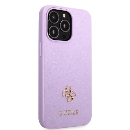 Guess case for iPhone 13 / 13 Pro 6,1" GUHCP13LPS4MU purple hardcase Saffiano 4G Small Metal Logo - Image 4