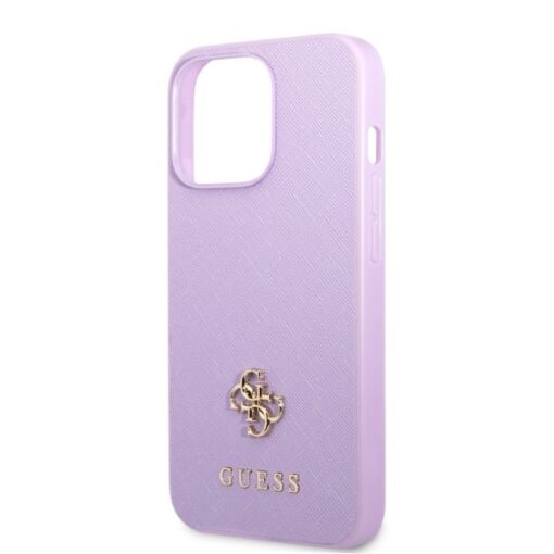 Guess case for iPhone 13 / 13 Pro 6,1" GUHCP13LPS4MU purple hardcase Saffiano 4G Small Metal Logo - Image 6