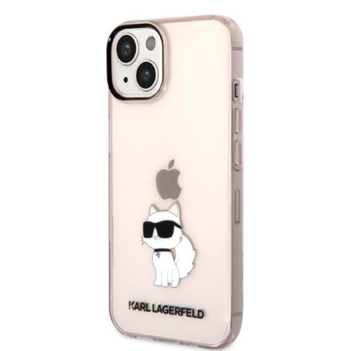Karl Lagerfeld case for iPhone 14 6,1" KLHCP14SHNCHTCP pink hardcase Ikonik Choupette - Image 2